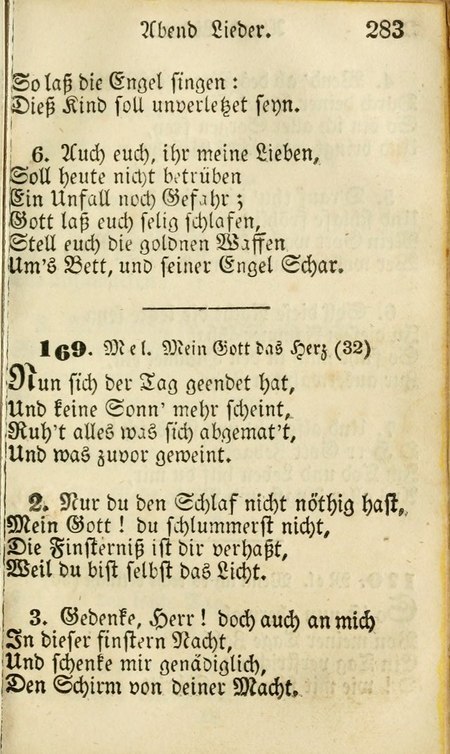 Die Gemeinschaftliche Liedersammlung: zum allgemeinen Gebrauch des wahren Gottesdienstes: mit einem inhalt sammt zwensachen register versehen (3 aufl.) page 283