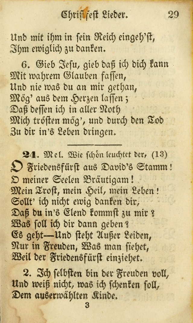 Die Gemeinschaftliche Liedersammlung: zum allgemeinen Gebrauch des wahren Gottesdienstes: mit einem inhalt sammt zwensachen register versehen (3 aufl.) page 29