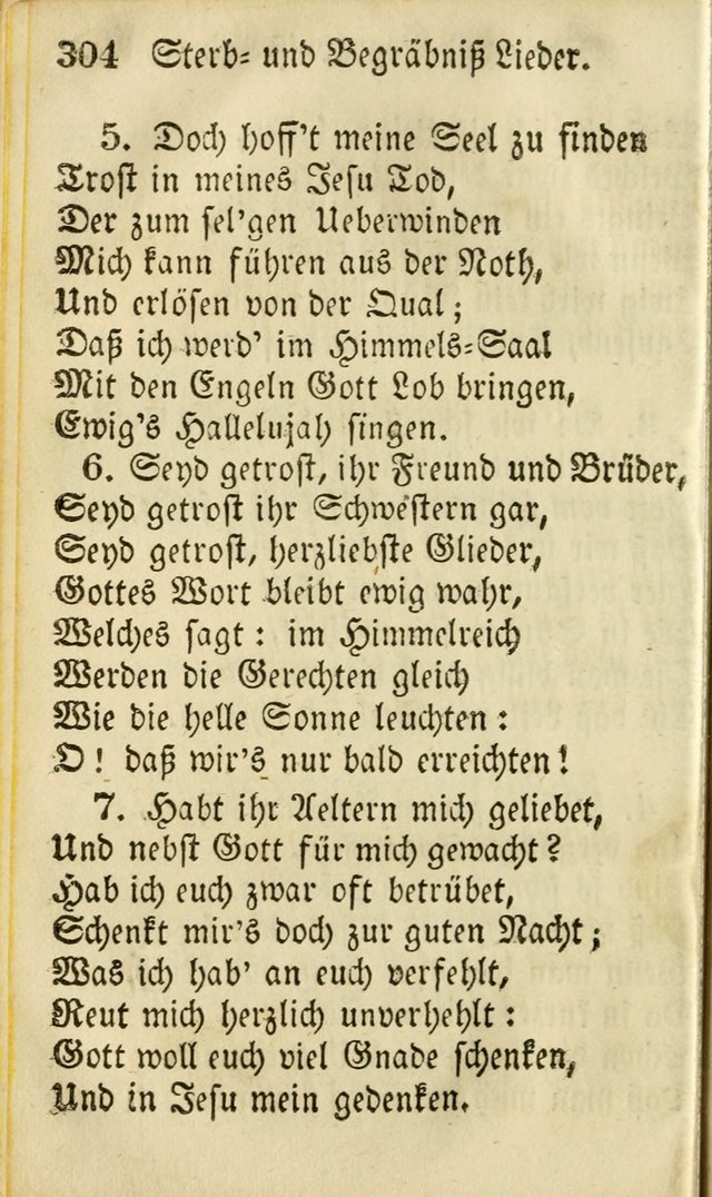 Die Gemeinschaftliche Liedersammlung: zum allgemeinen Gebrauch des wahren Gottesdienstes: mit einem inhalt sammt zwensachen register versehen (3 aufl.) page 304