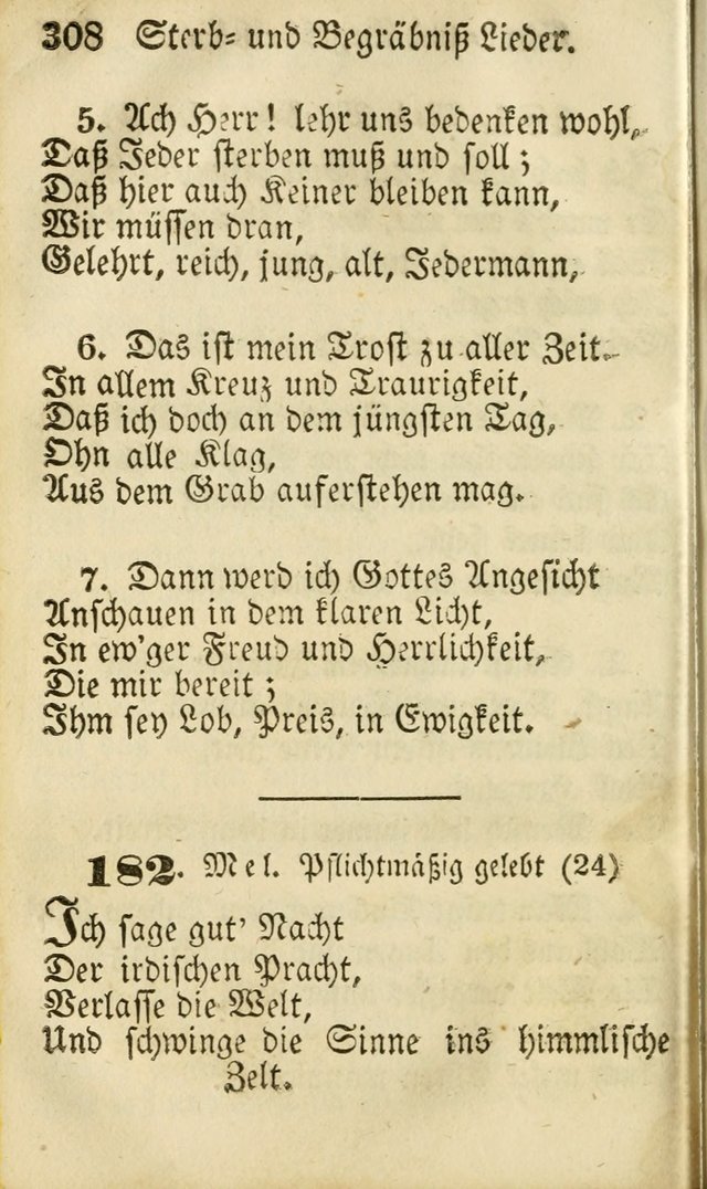 Die Gemeinschaftliche Liedersammlung: zum allgemeinen Gebrauch des wahren Gottesdienstes: mit einem inhalt sammt zwensachen register versehen (3 aufl.) page 310