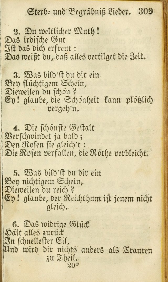 Die Gemeinschaftliche Liedersammlung: zum allgemeinen Gebrauch des wahren Gottesdienstes: mit einem inhalt sammt zwensachen register versehen (3 aufl.) page 311