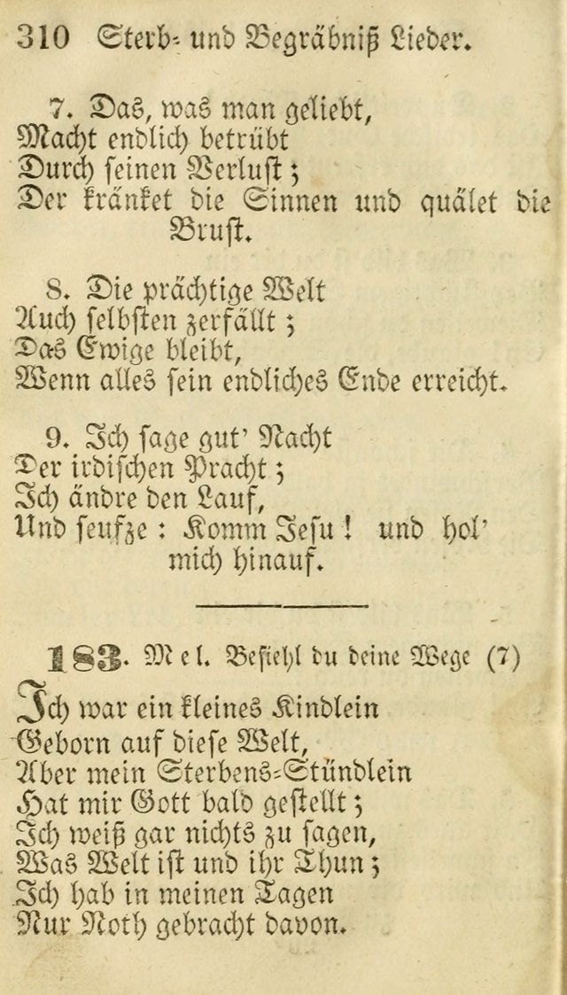 Die Gemeinschaftliche Liedersammlung: zum allgemeinen Gebrauch des wahren Gottesdienstes: mit einem inhalt sammt zwensachen register versehen (3 aufl.) page 312