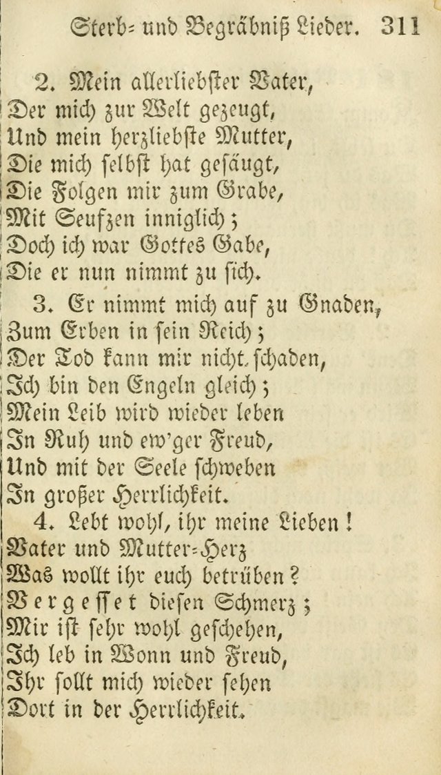 Die Gemeinschaftliche Liedersammlung: zum allgemeinen Gebrauch des wahren Gottesdienstes: mit einem inhalt sammt zwensachen register versehen (3 aufl.) page 313