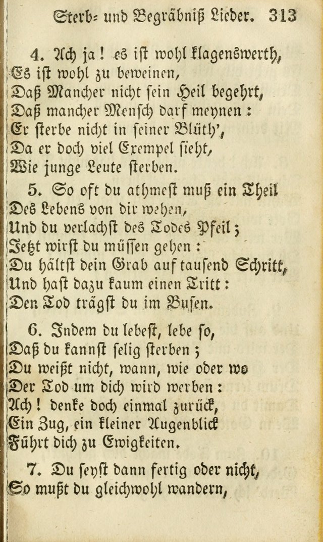 Die Gemeinschaftliche Liedersammlung: zum allgemeinen Gebrauch des wahren Gottesdienstes: mit einem inhalt sammt zwensachen register versehen (3 aufl.) page 315