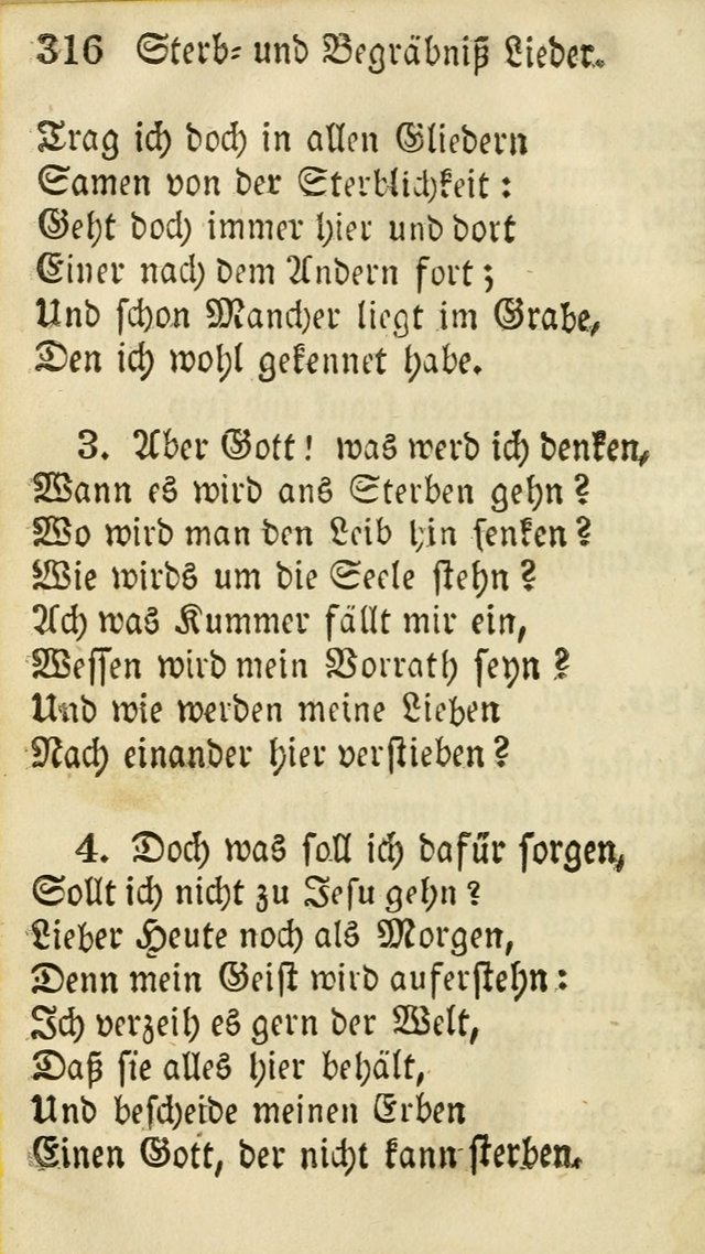 Die Gemeinschaftliche Liedersammlung: zum allgemeinen Gebrauch des wahren Gottesdienstes: mit einem inhalt sammt zwensachen register versehen (3 aufl.) page 318