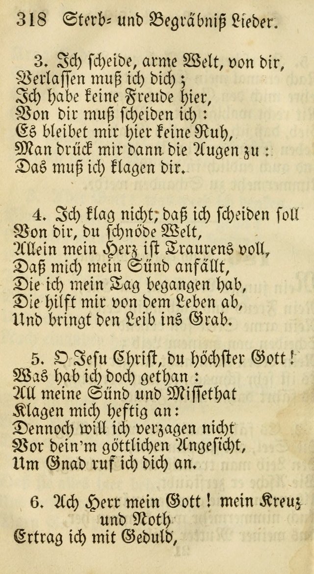 Die Gemeinschaftliche Liedersammlung: zum allgemeinen Gebrauch des wahren Gottesdienstes: mit einem inhalt sammt zwensachen register versehen (3 aufl.) page 320