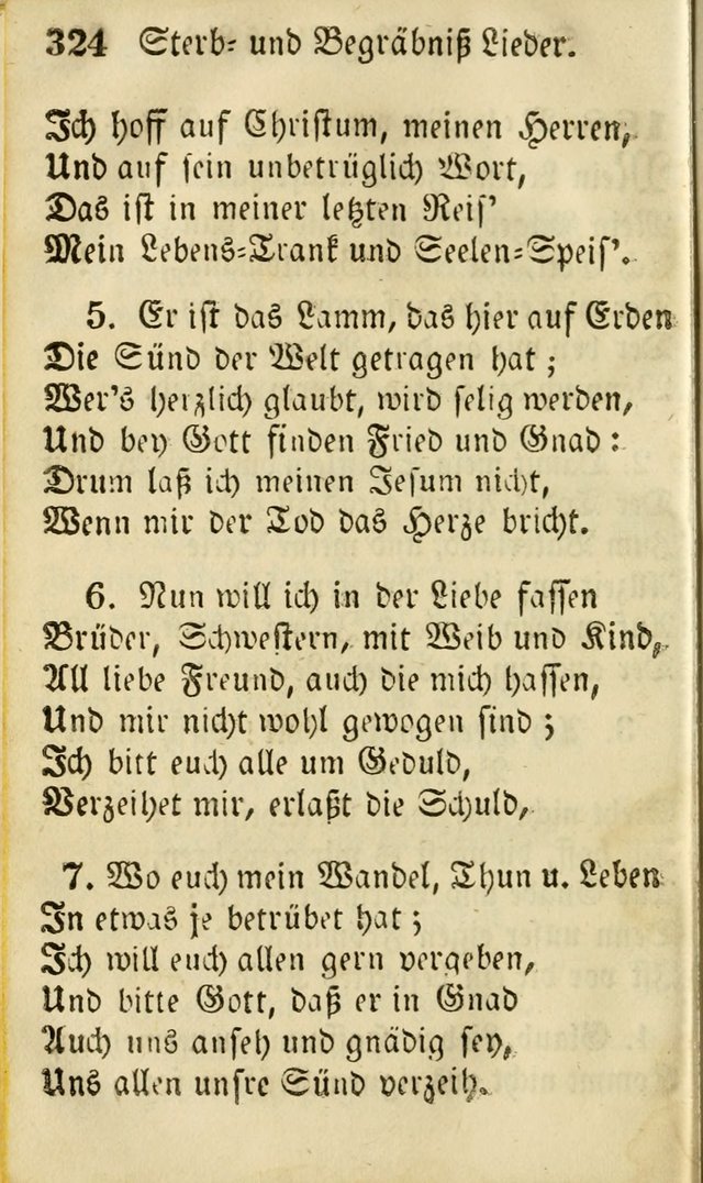 Die Gemeinschaftliche Liedersammlung: zum allgemeinen Gebrauch des wahren Gottesdienstes: mit einem inhalt sammt zwensachen register versehen (3 aufl.) page 326