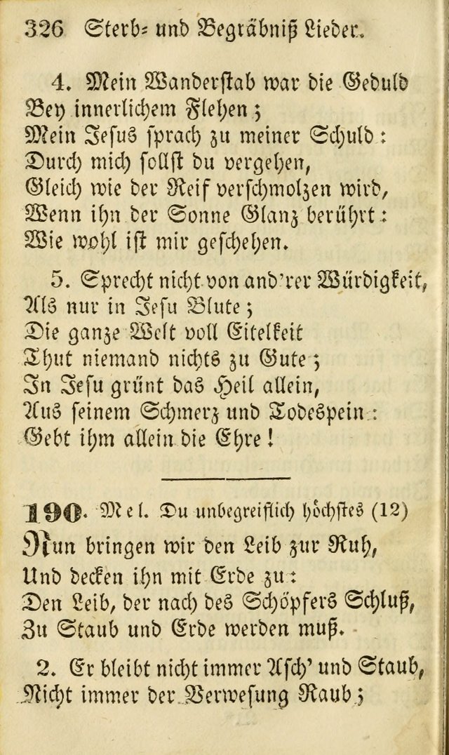 Die Gemeinschaftliche Liedersammlung: zum allgemeinen Gebrauch des wahren Gottesdienstes: mit einem inhalt sammt zwensachen register versehen (3 aufl.) page 328