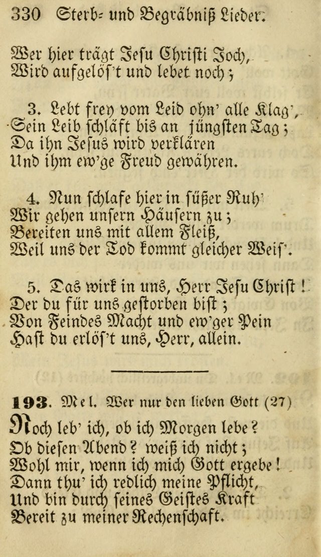 Die Gemeinschaftliche Liedersammlung: zum allgemeinen Gebrauch des wahren Gottesdienstes: mit einem inhalt sammt zwensachen register versehen (3 aufl.) page 332