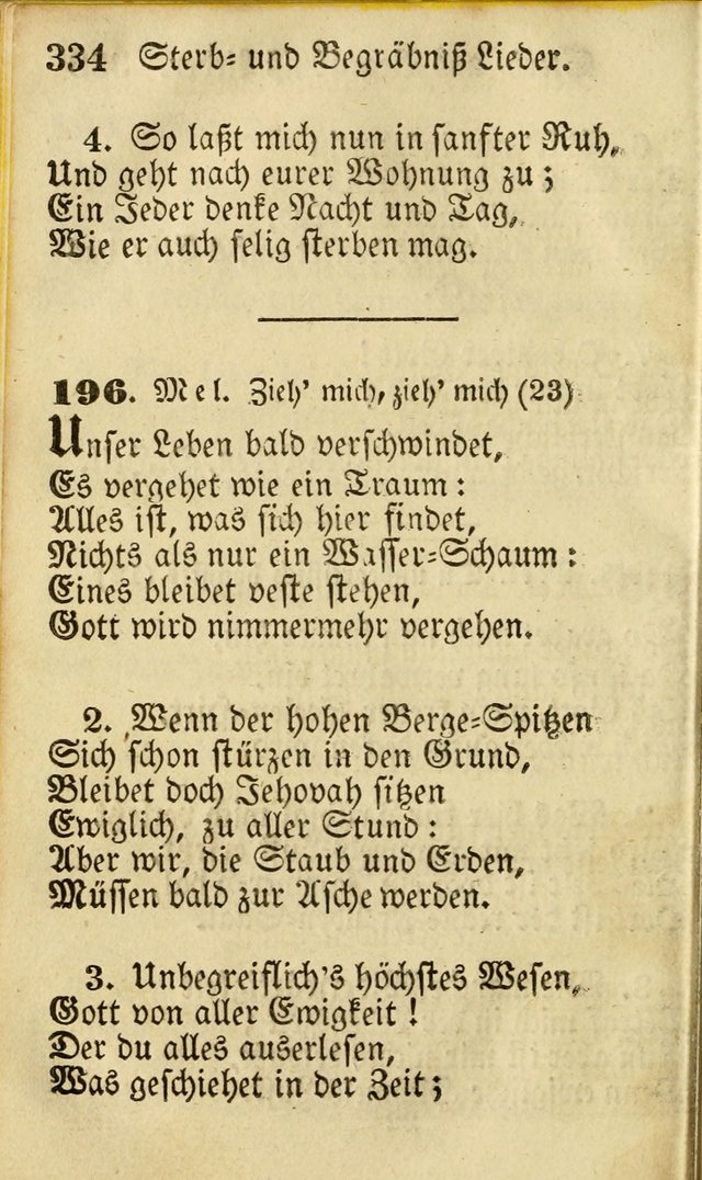 Die Gemeinschaftliche Liedersammlung: zum allgemeinen Gebrauch des wahren Gottesdienstes: mit einem inhalt sammt zwensachen register versehen (3 aufl.) page 336