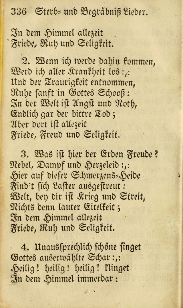 Die Gemeinschaftliche Liedersammlung: zum allgemeinen Gebrauch des wahren Gottesdienstes: mit einem inhalt sammt zwensachen register versehen (3 aufl.) page 338