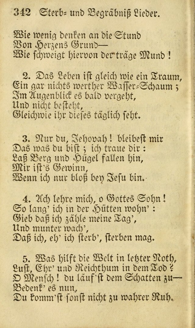 Die Gemeinschaftliche Liedersammlung: zum allgemeinen Gebrauch des wahren Gottesdienstes: mit einem inhalt sammt zwensachen register versehen (3 aufl.) page 344