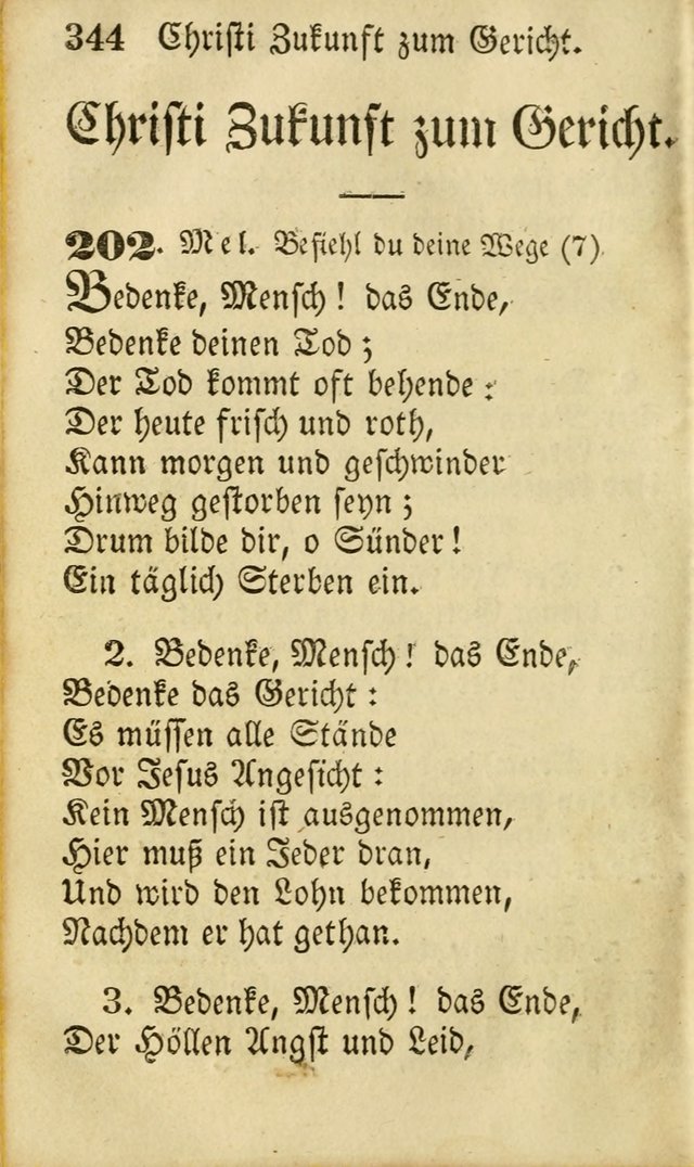 Die Gemeinschaftliche Liedersammlung: zum allgemeinen Gebrauch des wahren Gottesdienstes: mit einem inhalt sammt zwensachen register versehen (3 aufl.) page 346