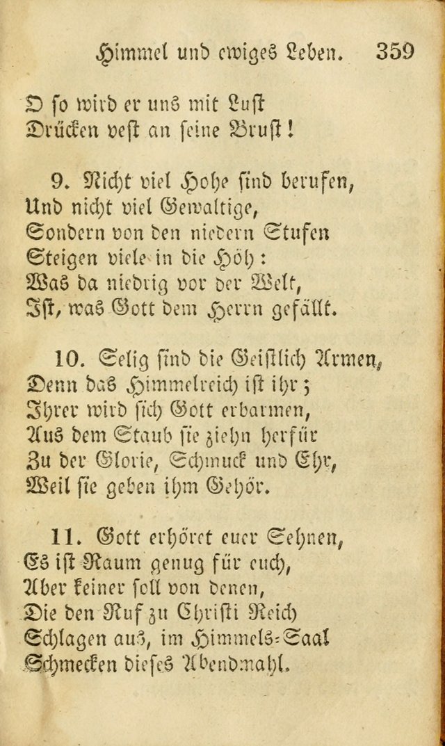 Die Gemeinschaftliche Liedersammlung: zum allgemeinen Gebrauch des wahren Gottesdienstes: mit einem inhalt sammt zwensachen register versehen (3 aufl.) page 361