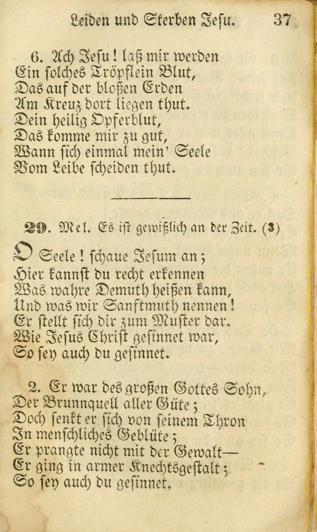 Die Gemeinschaftliche Liedersammlung: zum allgemeinen Gebrauch des wahren Gottesdienstes: mit einem inhalt sammt zwensachen register versehen (3 aufl.) page 37