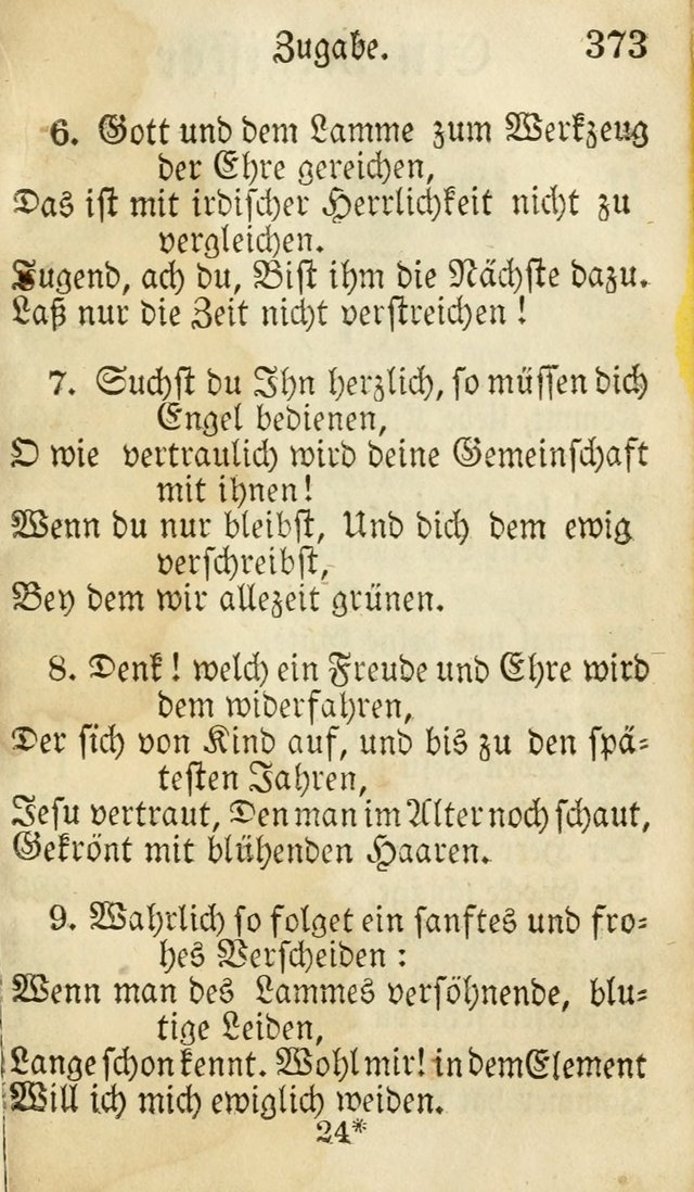 Die Gemeinschaftliche Liedersammlung: zum allgemeinen Gebrauch des wahren Gottesdienstes: mit einem inhalt sammt zwensachen register versehen (3 aufl.) page 375