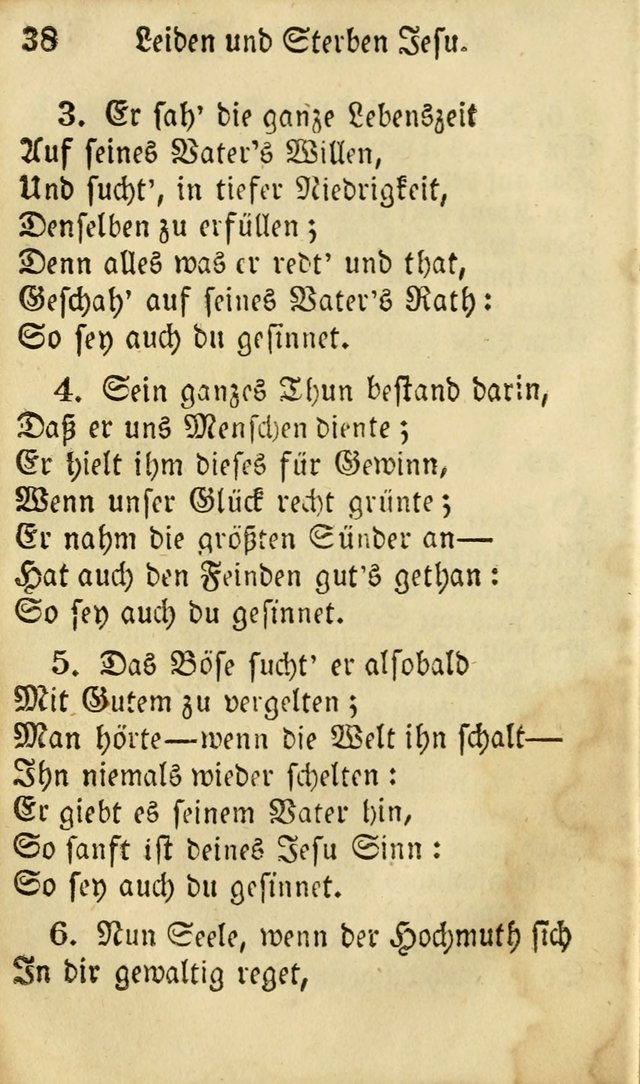 Die Gemeinschaftliche Liedersammlung: zum allgemeinen Gebrauch des wahren Gottesdienstes: mit einem inhalt sammt zwensachen register versehen (3 aufl.) page 38