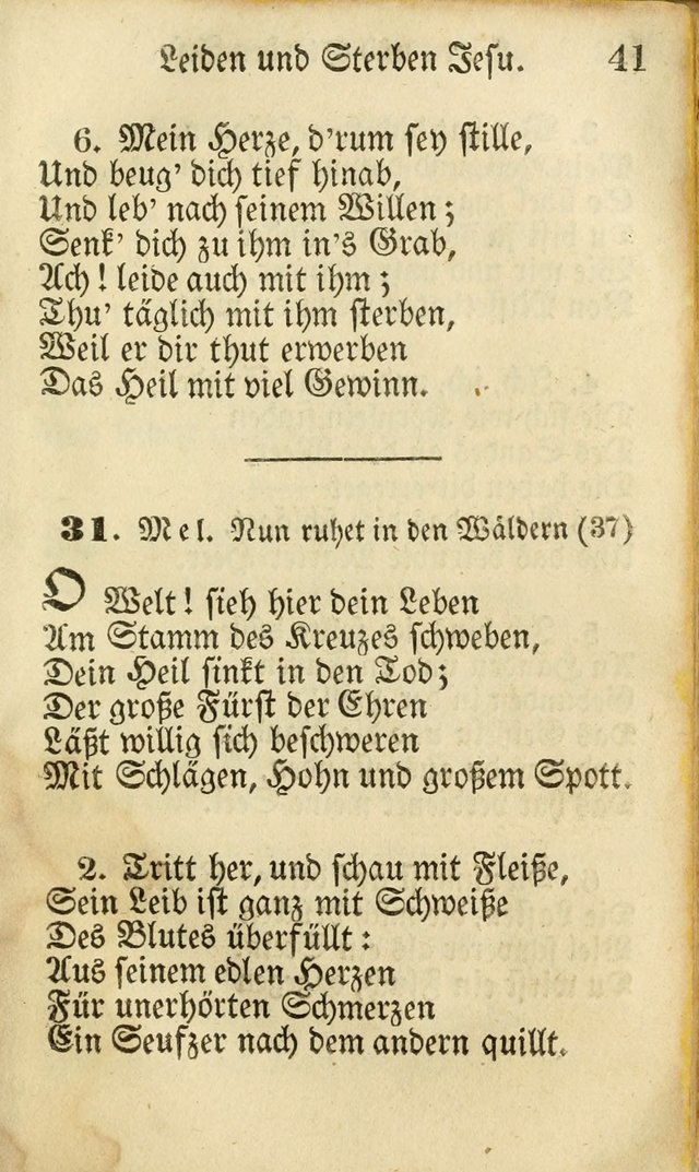 Die Gemeinschaftliche Liedersammlung: zum allgemeinen Gebrauch des wahren Gottesdienstes: mit einem inhalt sammt zwensachen register versehen (3 aufl.) page 41