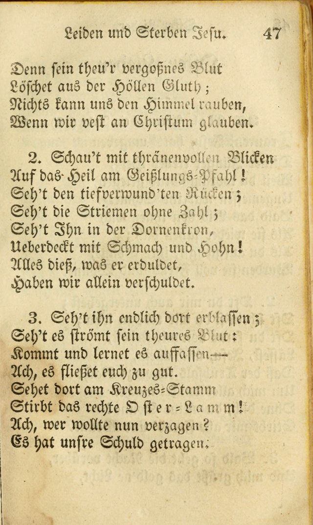 Die Gemeinschaftliche Liedersammlung: zum allgemeinen Gebrauch des wahren Gottesdienstes: mit einem inhalt sammt zwensachen register versehen (3 aufl.) page 47