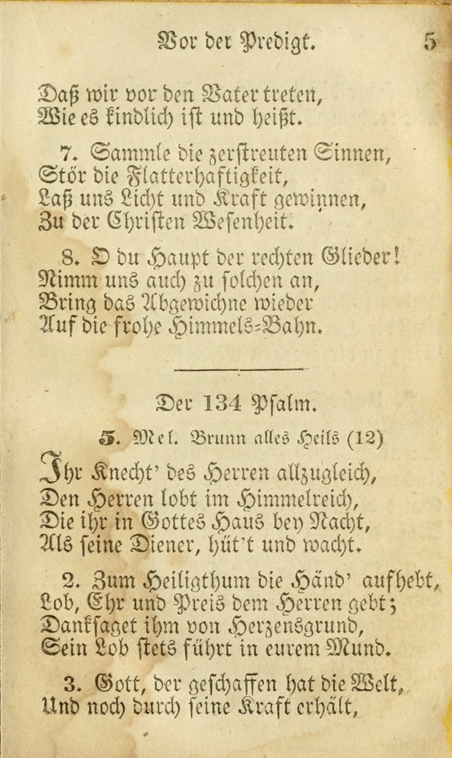 Die Gemeinschaftliche Liedersammlung: zum allgemeinen Gebrauch des wahren Gottesdienstes: mit einem inhalt sammt zwensachen register versehen (3 aufl.) page 5