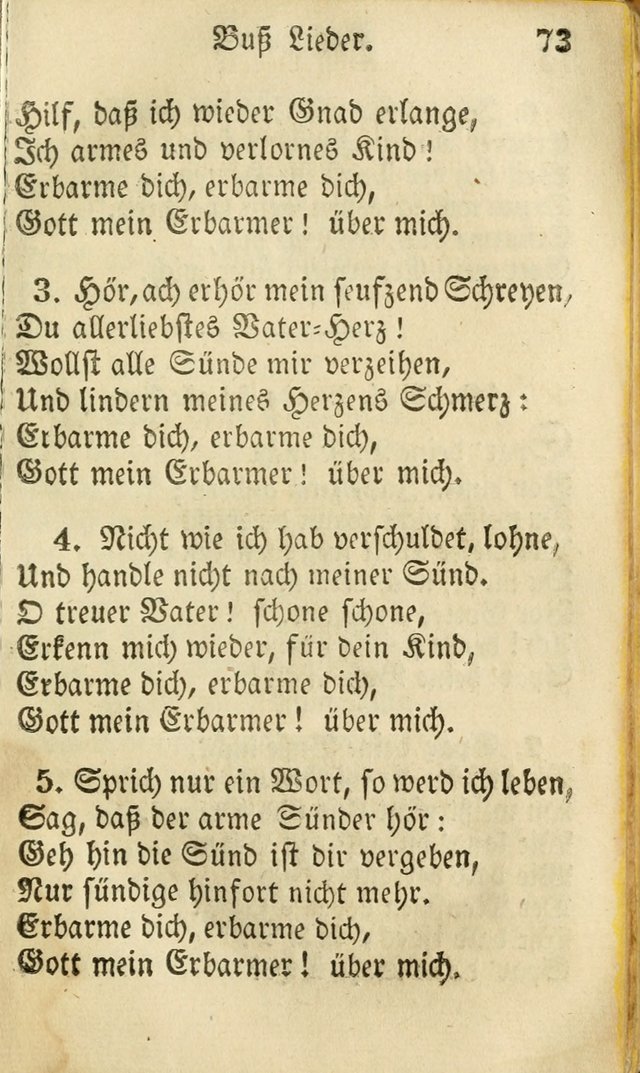 Die Gemeinschaftliche Liedersammlung: zum allgemeinen Gebrauch des wahren Gottesdienstes: mit einem inhalt sammt zwensachen register versehen (3 aufl.) page 73