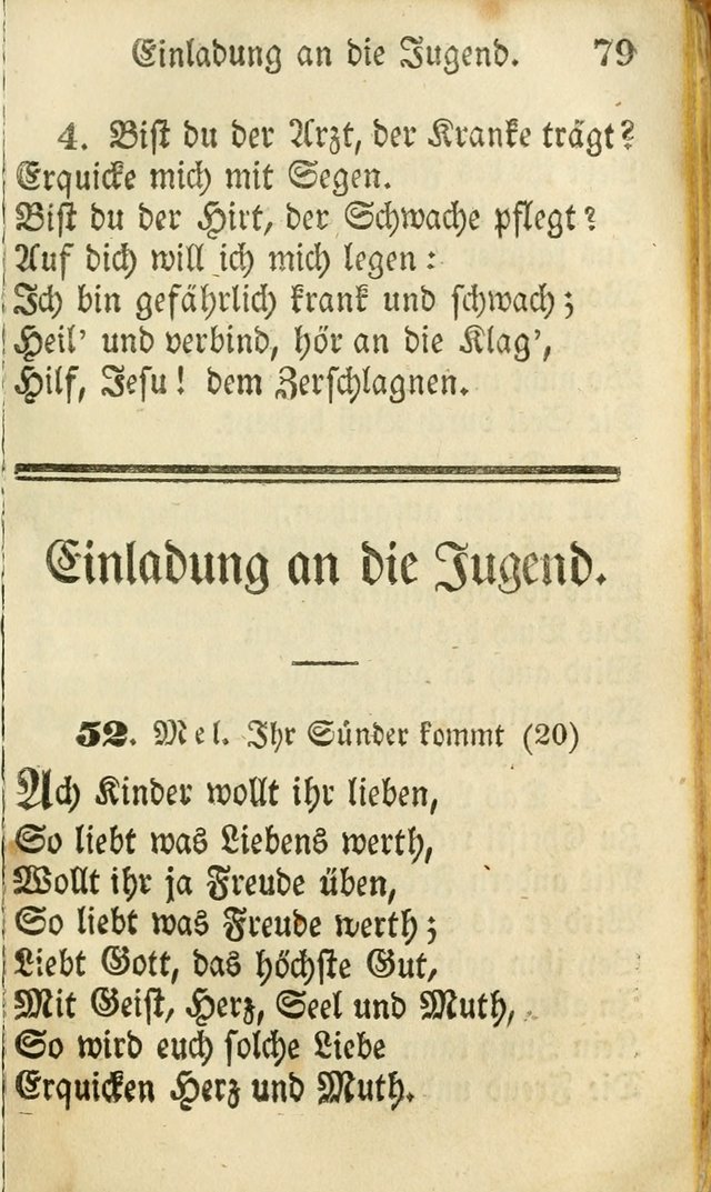 Die Gemeinschaftliche Liedersammlung: zum allgemeinen Gebrauch des wahren Gottesdienstes: mit einem inhalt sammt zwensachen register versehen (3 aufl.) page 79