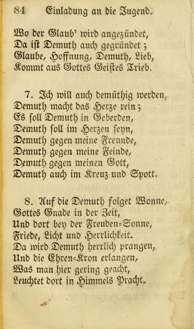 Die Gemeinschaftliche Liedersammlung: zum allgemeinen Gebrauch des wahren Gottesdienstes: mit einem inhalt sammt zwensachen register versehen (3 aufl.) page 84