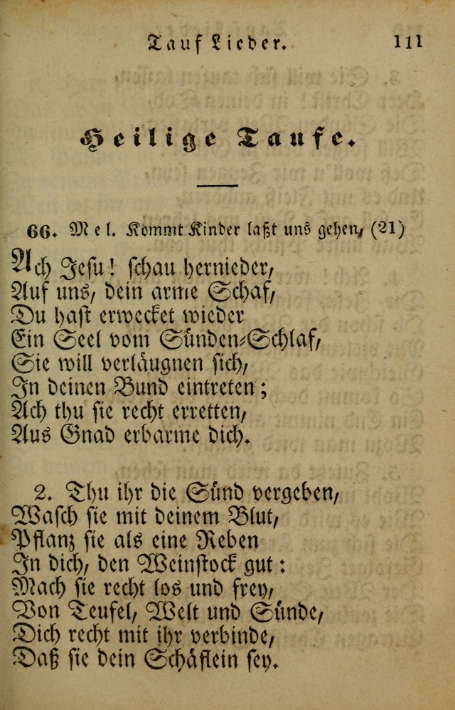 Die Gemeinschaftliche Liedersammlung: zum allgemeinen Gebrauch des wahren Gotrtesdienstes; mit einem inhalt sammt zweisachem Register versehen (4th Aufl) page 113