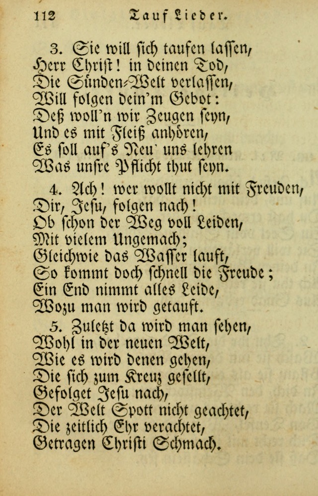 Die Gemeinschaftliche Liedersammlung: zum allgemeinen Gebrauch des wahren Gotrtesdienstes; mit einem inhalt sammt zweisachem Register versehen (4th Aufl) page 114