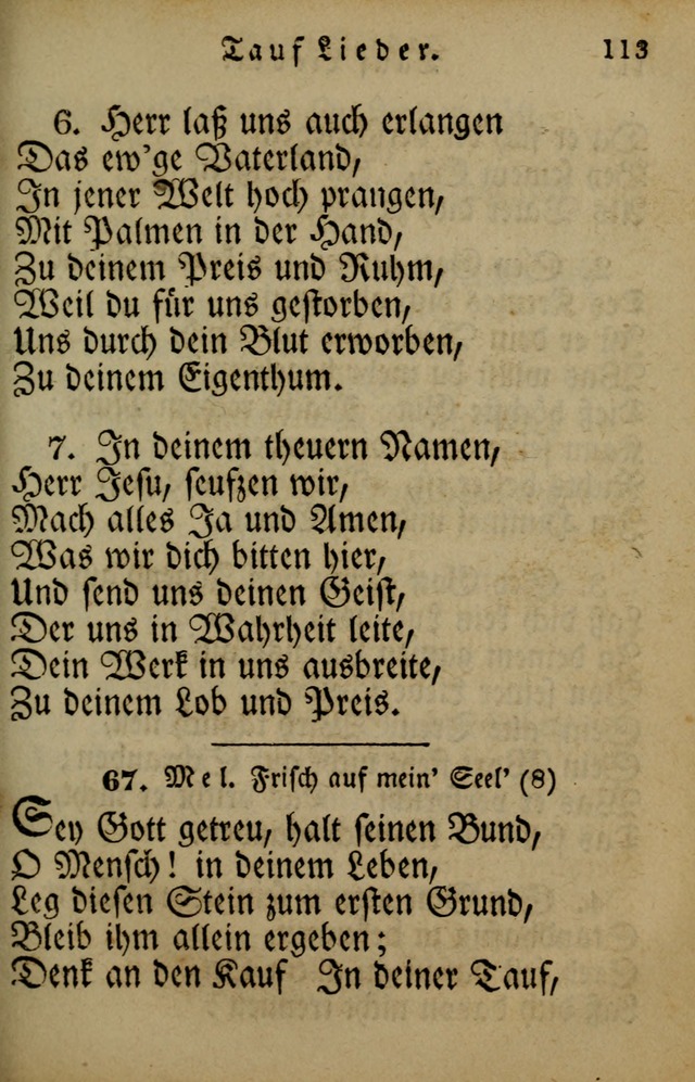 Die Gemeinschaftliche Liedersammlung: zum allgemeinen Gebrauch des wahren Gotrtesdienstes; mit einem inhalt sammt zweisachem Register versehen (4th Aufl) page 115