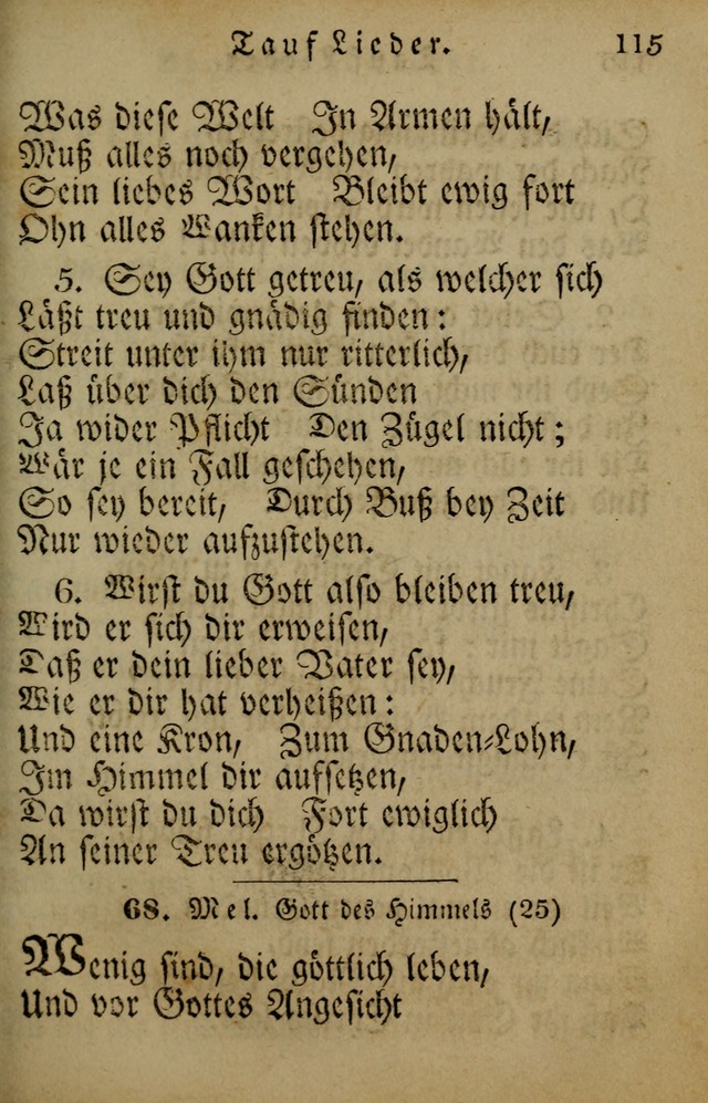 Die Gemeinschaftliche Liedersammlung: zum allgemeinen Gebrauch des wahren Gotrtesdienstes; mit einem inhalt sammt zweisachem Register versehen (4th Aufl) page 117