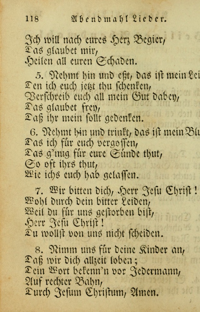 Die Gemeinschaftliche Liedersammlung: zum allgemeinen Gebrauch des wahren Gotrtesdienstes; mit einem inhalt sammt zweisachem Register versehen (4th Aufl) page 120