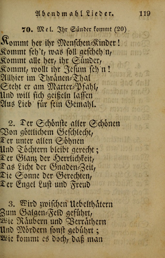 Die Gemeinschaftliche Liedersammlung: zum allgemeinen Gebrauch des wahren Gotrtesdienstes; mit einem inhalt sammt zweisachem Register versehen (4th Aufl) page 121