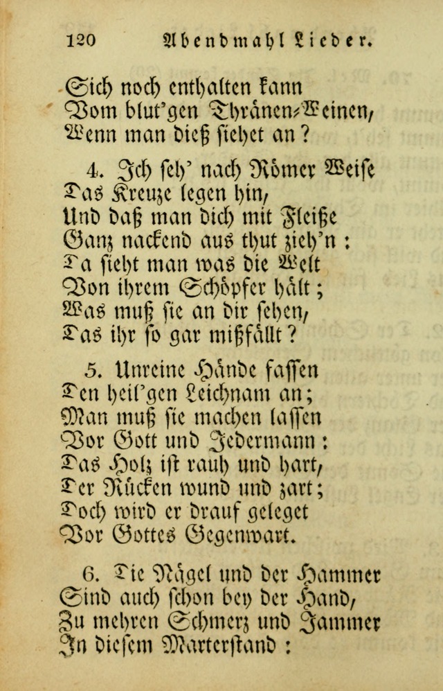 Die Gemeinschaftliche Liedersammlung: zum allgemeinen Gebrauch des wahren Gotrtesdienstes; mit einem inhalt sammt zweisachem Register versehen (4th Aufl) page 122