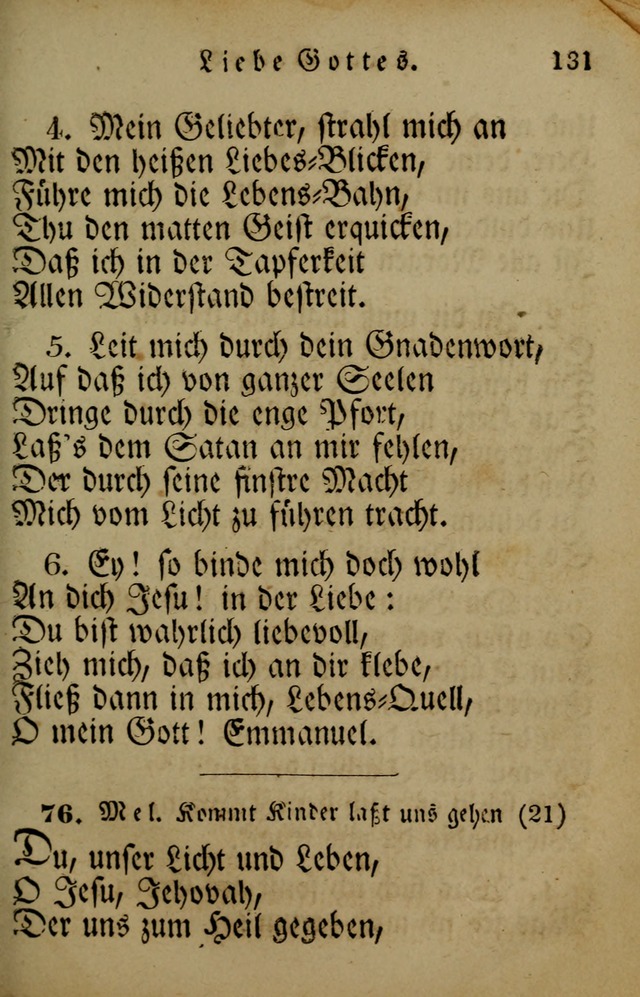 Die Gemeinschaftliche Liedersammlung: zum allgemeinen Gebrauch des wahren Gotrtesdienstes; mit einem inhalt sammt zweisachem Register versehen (4th Aufl) page 133