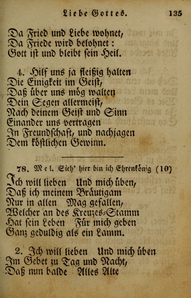 Die Gemeinschaftliche Liedersammlung: zum allgemeinen Gebrauch des wahren Gotrtesdienstes; mit einem inhalt sammt zweisachem Register versehen (4th Aufl) page 137