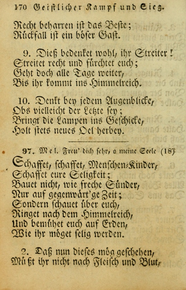 Die Gemeinschaftliche Liedersammlung: zum allgemeinen Gebrauch des wahren Gotrtesdienstes; mit einem inhalt sammt zweisachem Register versehen (4th Aufl) page 172