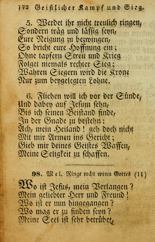 Die Gemeinschaftliche Liedersammlung: zum allgemeinen Gebrauch des wahren Gotrtesdienstes; mit einem inhalt sammt zweisachem Register versehen (4th Aufl) page 174