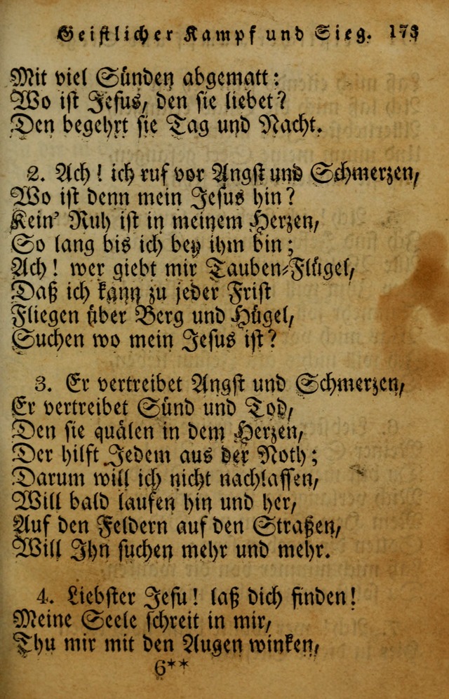 Die Gemeinschaftliche Liedersammlung: zum allgemeinen Gebrauch des wahren Gotrtesdienstes; mit einem inhalt sammt zweisachem Register versehen (4th Aufl) page 175