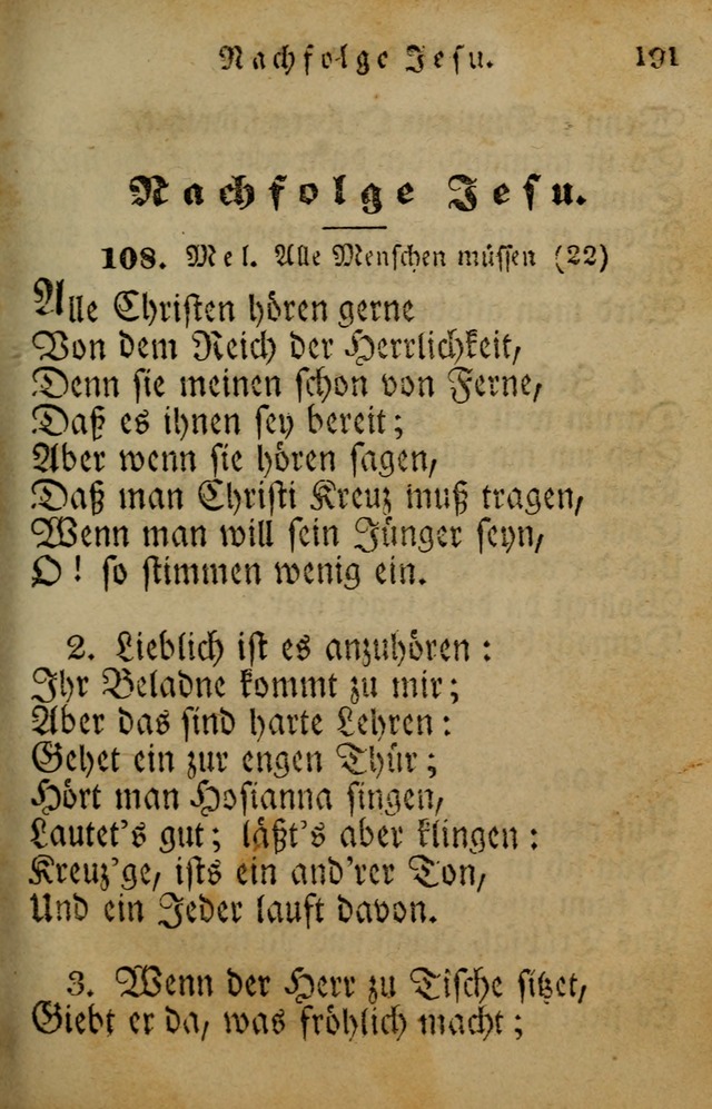 Die Gemeinschaftliche Liedersammlung: zum allgemeinen Gebrauch des wahren Gotrtesdienstes; mit einem inhalt sammt zweisachem Register versehen (4th Aufl) page 195