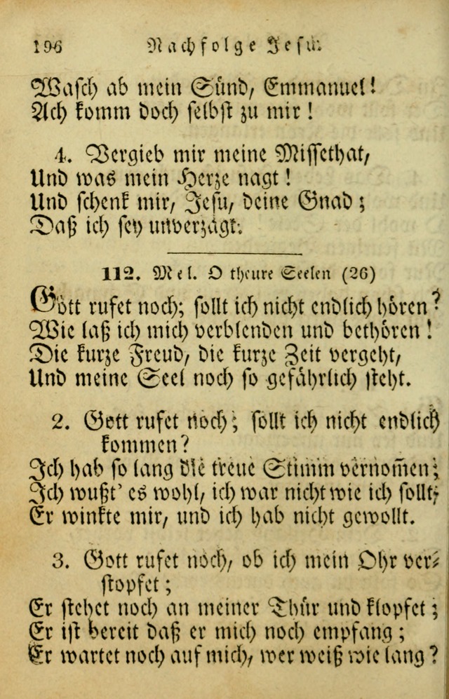 Die Gemeinschaftliche Liedersammlung: zum allgemeinen Gebrauch des wahren Gotrtesdienstes; mit einem inhalt sammt zweisachem Register versehen (4th Aufl) page 200