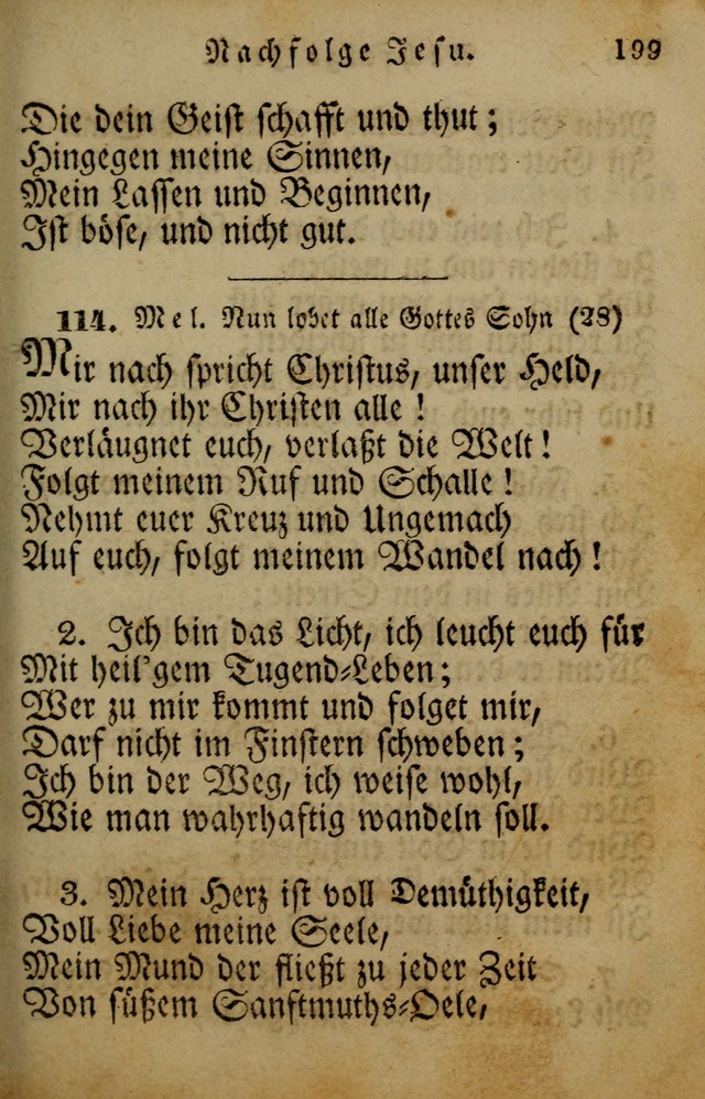 Die Gemeinschaftliche Liedersammlung: zum allgemeinen Gebrauch des wahren Gotrtesdienstes; mit einem inhalt sammt zweisachem Register versehen (4th Aufl) page 203