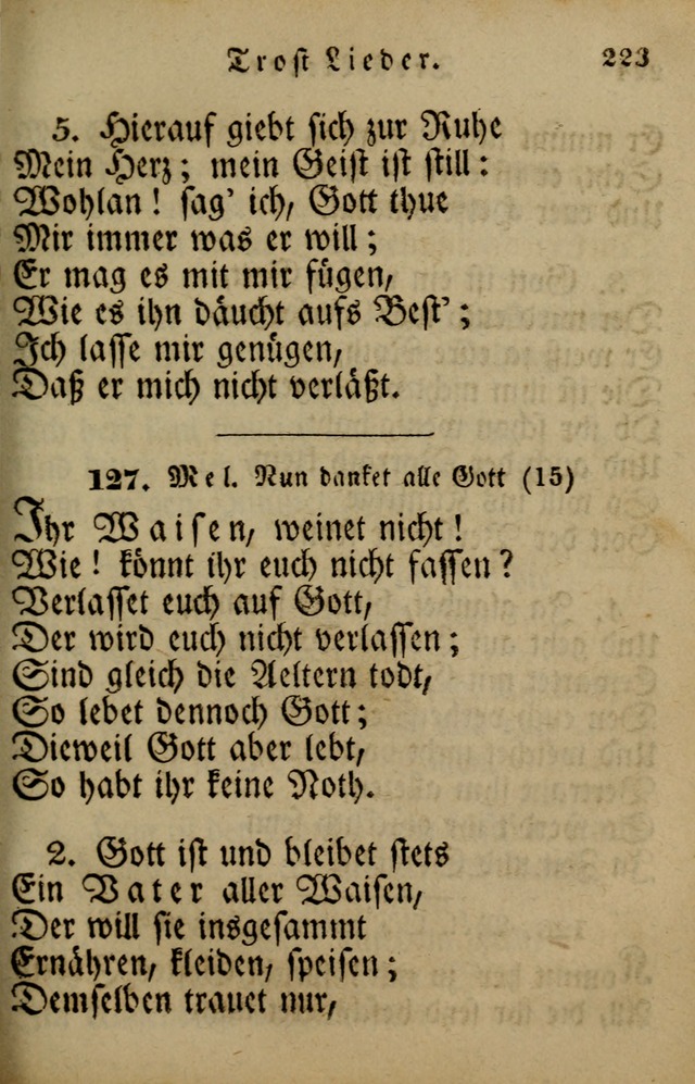 Die Gemeinschaftliche Liedersammlung: zum allgemeinen Gebrauch des wahren Gotrtesdienstes; mit einem inhalt sammt zweisachem Register versehen (4th Aufl) page 227