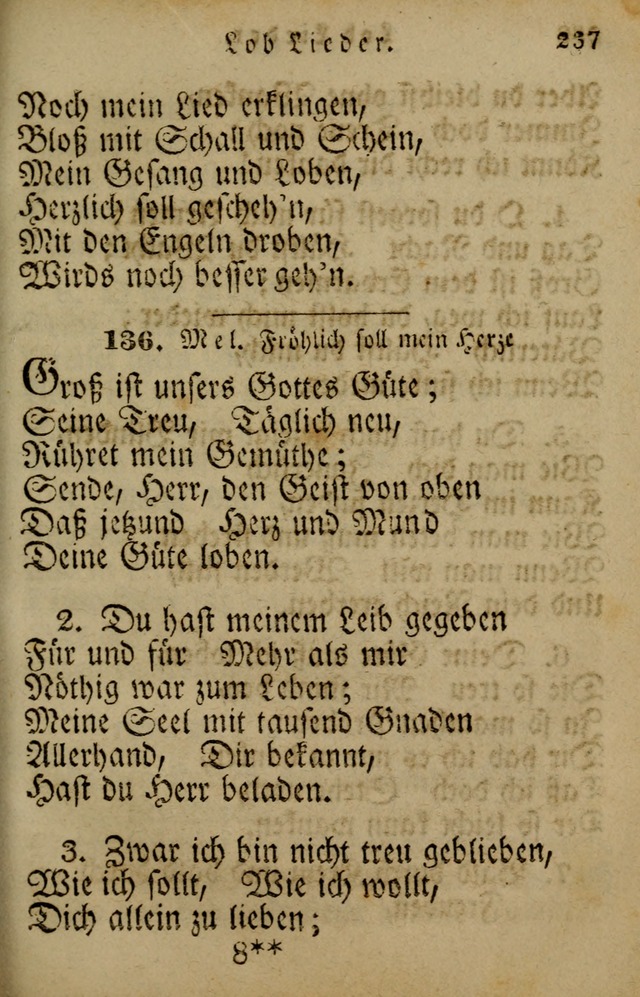 Die Gemeinschaftliche Liedersammlung: zum allgemeinen Gebrauch des wahren Gotrtesdienstes; mit einem inhalt sammt zweisachem Register versehen (4th Aufl) page 243