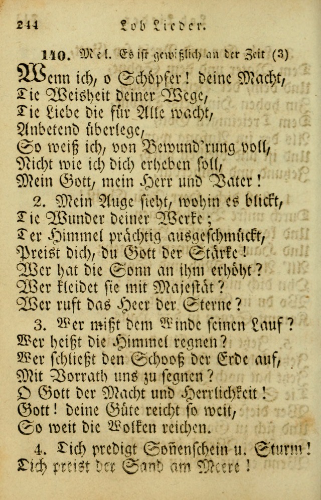 Die Gemeinschaftliche Liedersammlung: zum allgemeinen Gebrauch des wahren Gotrtesdienstes; mit einem inhalt sammt zweisachem Register versehen (4th Aufl) page 250