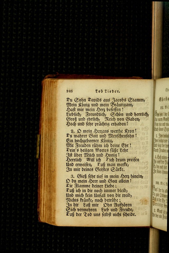 Die Gemeinschaftliche Liedersammlung: zum allgemeinen Gebrauch des wahren Gotrtesdienstes; mit einem inhalt sammt zweisachem Register versehen (4th Aufl) page 254