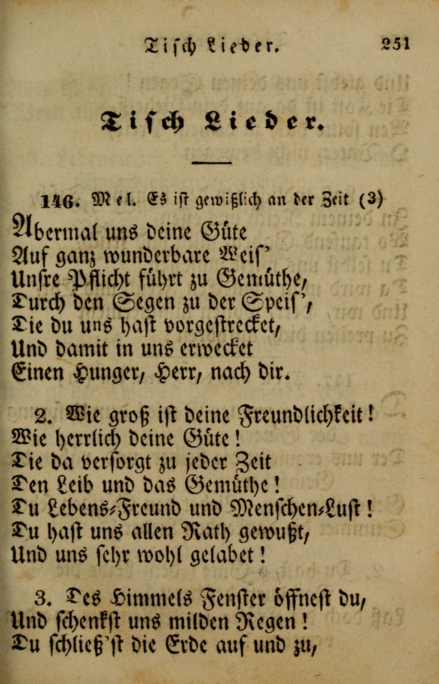 Die Gemeinschaftliche Liedersammlung: zum allgemeinen Gebrauch des wahren Gotrtesdienstes; mit einem inhalt sammt zweisachem Register versehen (4th Aufl) page 259