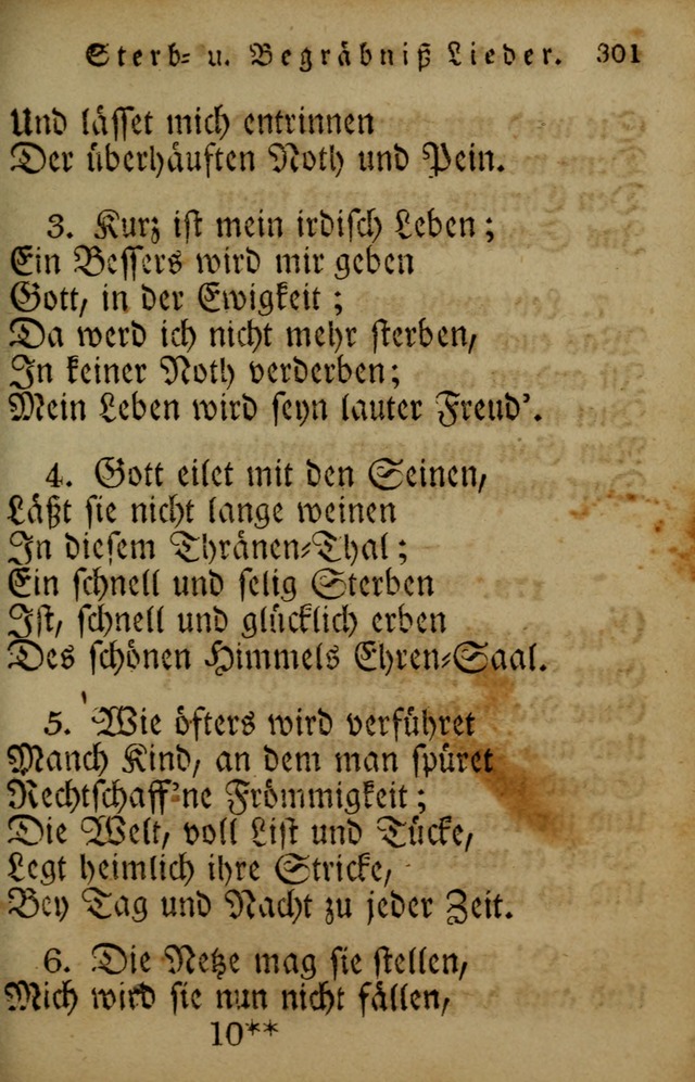 Die Gemeinschaftliche Liedersammlung: zum allgemeinen Gebrauch des wahren Gotrtesdienstes; mit einem inhalt sammt zweisachem Register versehen (4th Aufl) page 309