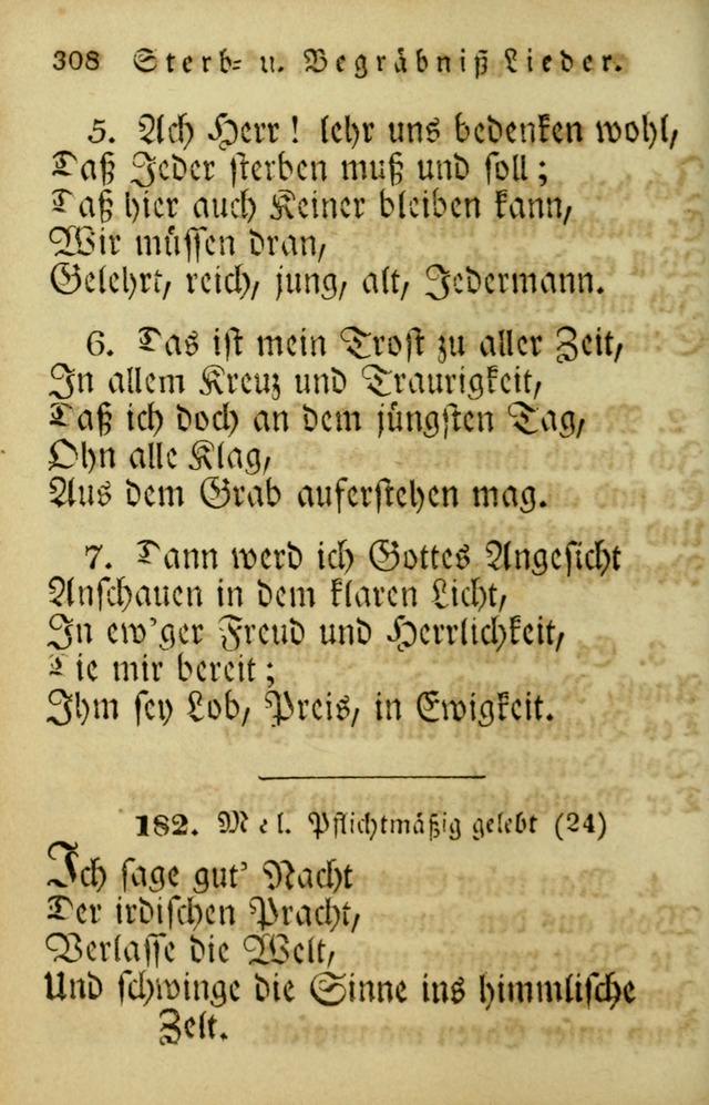 Die Gemeinschaftliche Liedersammlung: zum allgemeinen Gebrauch des wahren Gotrtesdienstes; mit einem inhalt sammt zweisachem Register versehen (4th Aufl) page 316