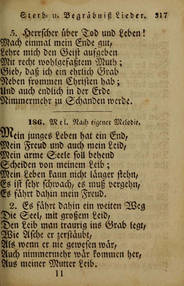 Die Gemeinschaftliche Liedersammlung: zum allgemeinen Gebrauch des wahren Gotrtesdienstes; mit einem inhalt sammt zweisachem Register versehen (4th Aufl) page 325